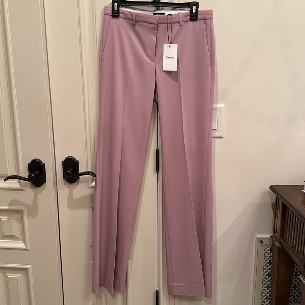 NWT THEORY Demetria 2 dusty lilac classic suit pant - Size 4